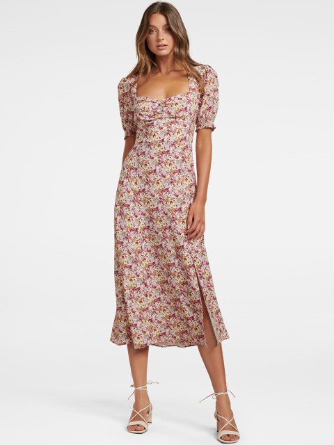 

Forever New Women Multicoloured Printed A-Line Midi Dress, Multi