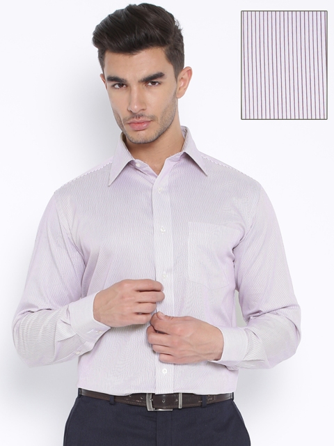 

Park Avenue Magenta & White Striped Formal Shirt