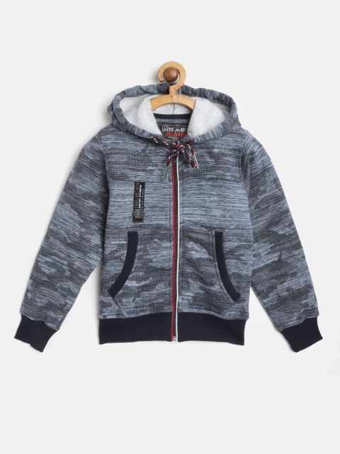 

Little Marco Boys Blue Camouflage Print Hooded Sweatshirt