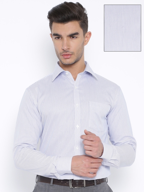 

Park Avenue Blue & White Striped Slim Fit Formal Shirt