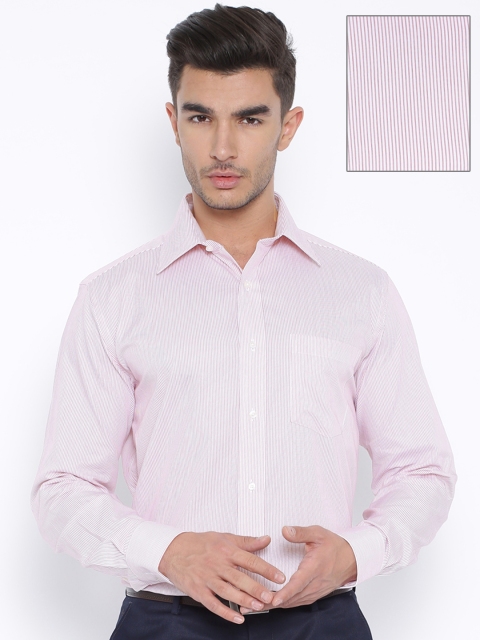

Park Avenue White & Red Striped Formal Shirt