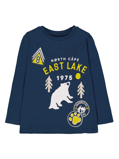 

mothercare Boys Navy Blue Printed Round Neck T-shirt