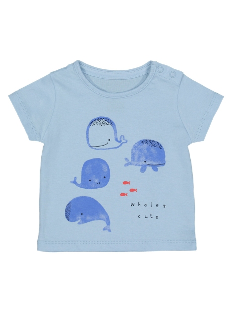 

mothercare Infant Boys Blue Printed Round Neck T-shirt