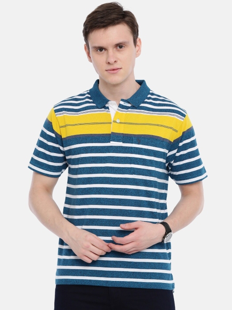 

Classic Polo Men Multicoloured Striped Polo Collar T-shirt, Multi