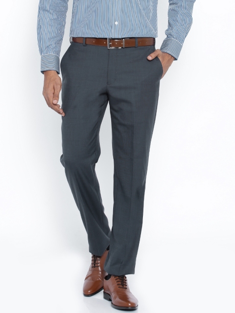 

Park Avenue Navy Smart Fit Formal Trousers, Navy blue