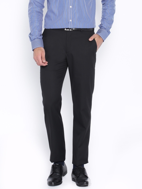 

Park Avenue Navy Smart Fit Formal Trousers, Navy blue