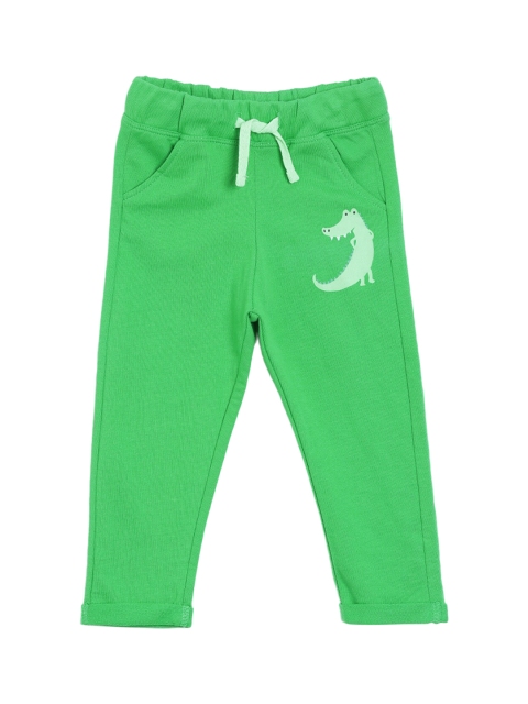 

5.10.15 Infant Kids Green Solid Regular Trousers