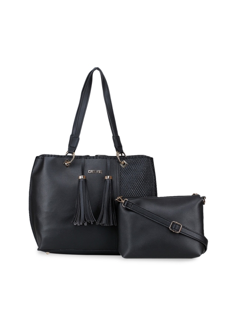 

CARA MIA Black Solid Shoulder Bag