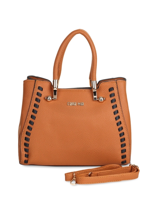 

CARA MIA Brown Embellished Handheld Bag