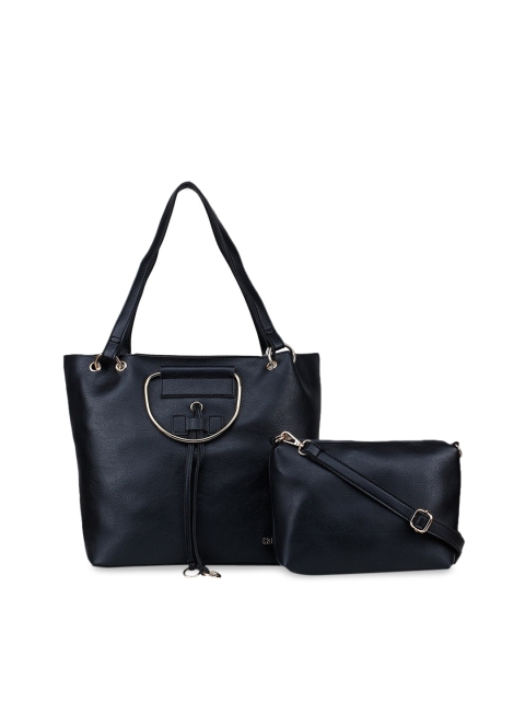 

CARA MIA Black Solid Handheld Bag