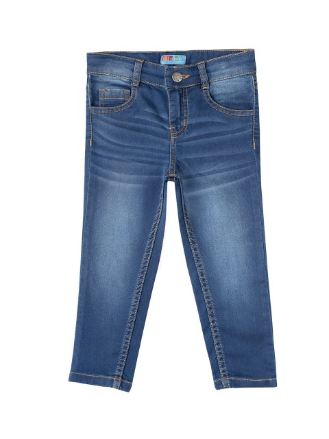 

Kid Studio Boys Blue Tapered Fit Mid-Rise Clean Look Stretchable Jeans