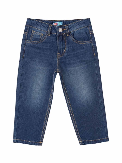 

Kid Studio Boys Navy Blue Straight Fit Mid-Rise Clean Look Jeans