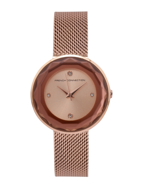 

French Connection Women Rose Gold-Toned Dial Bracelet Style Strap Analogue Watch FCL0005B