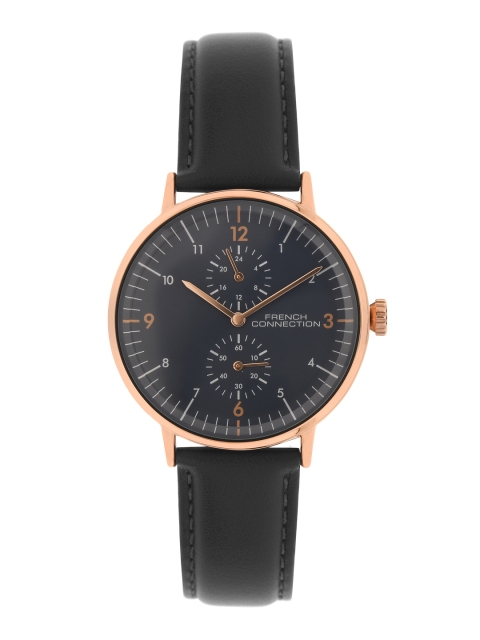 

French Connection Men Blue & Rose Gold Analogue Watch