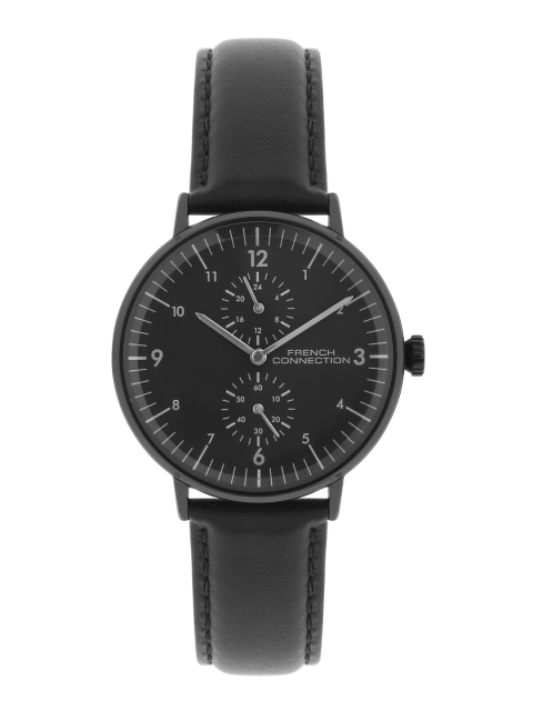 

French Connection Men Black Analogue Watch