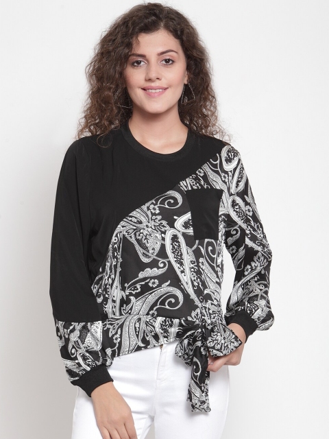 

Global Republic Women Black & White Printed Top