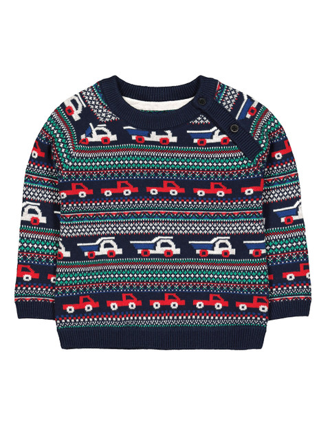 

mothercare Boys Multicoloured Printed Pullover Sweater, Multi