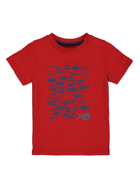 

mothercare Infant Boys Red Printed Round Neck T-shirt