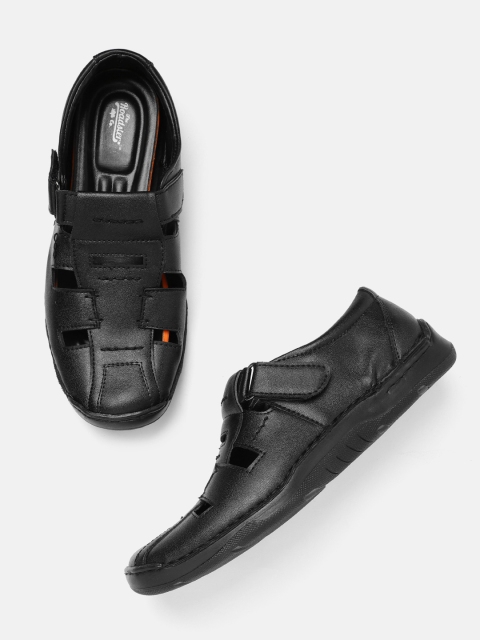 

Roadster Men Black Solid Shoe-Style Sandals
