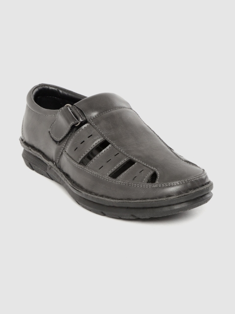 

Roadster Men Charcoal Grey Solid Shoe-Style Sandals