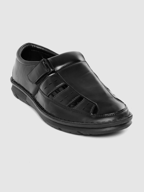 

Roadster Men Black Solid Shoe-Style Sandals