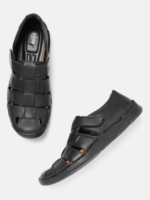 

Roadster Men Black Solid Shoe-Style Sandals