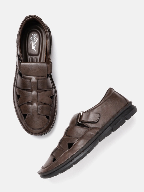 

Roadster Men Coffee Brown Solid Shoe-Style Sandals