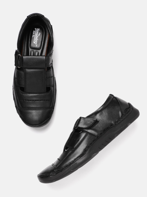 

Roadster Men Black Solid Shoe-Style Sandals