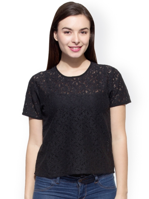 

WISSTLER Black Lace Top