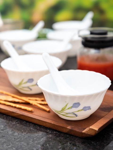 

Laopala White 12pcs Opalware Bowl Set with Spoon