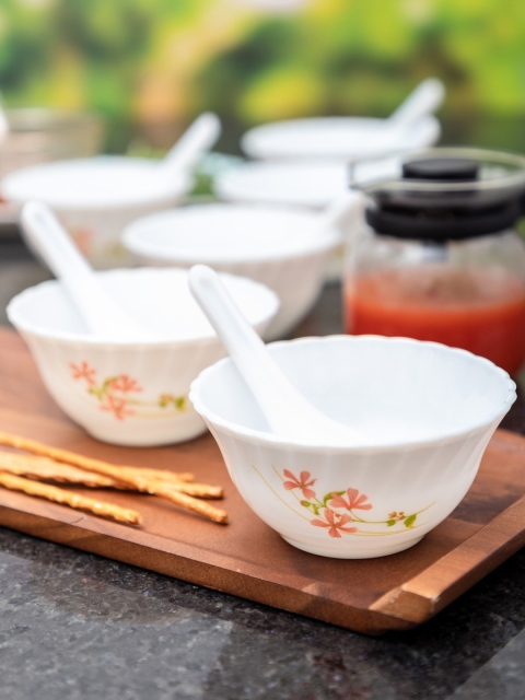 

Laopala White 12pcs Opalware Bowl Set with Spoon