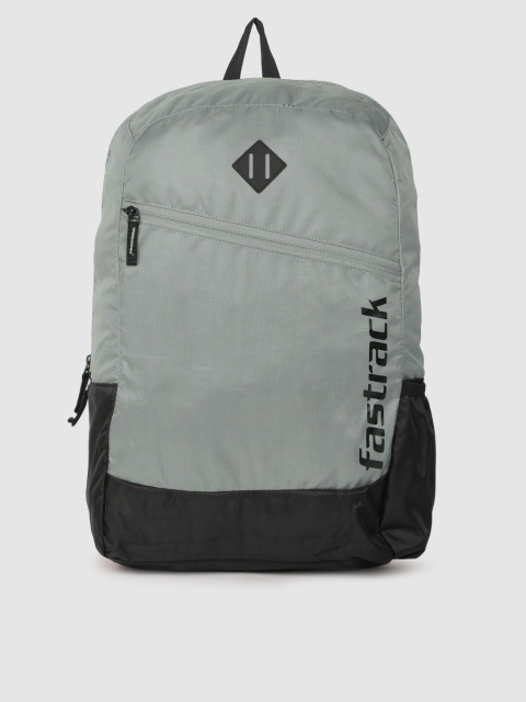 

Fastrack Men Grey & Black Brand Logo Laptop Backpack