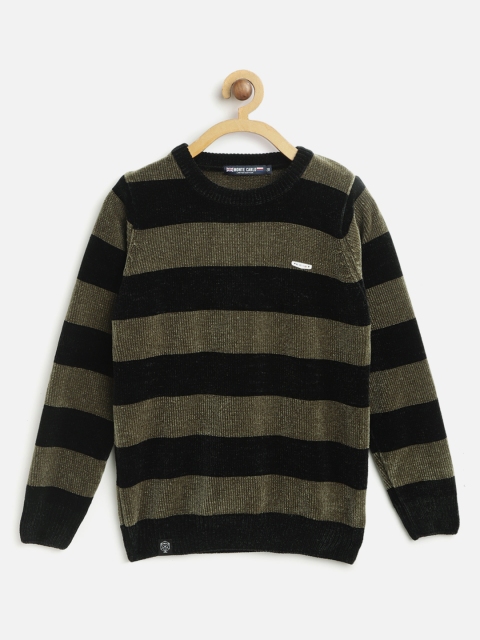 

Monte Carlo Boys Olive Green & Black Striped Pullover