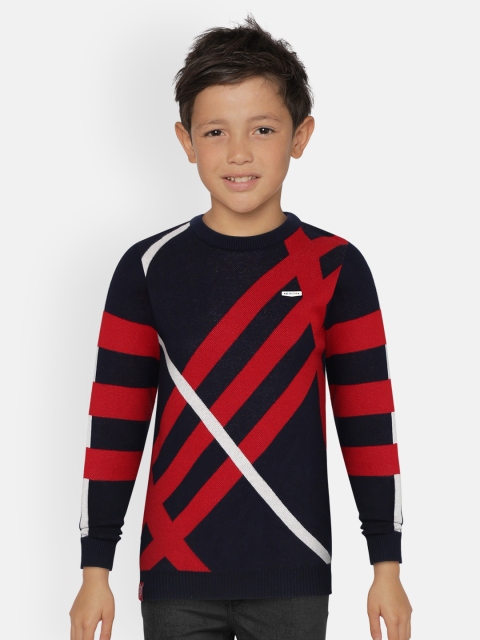 

Monte Carlo Boys Navy Blue & Red Striped Pullover