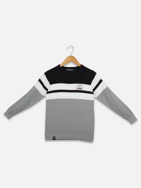 

Monte Carlo Boys Grey Striped Pullover