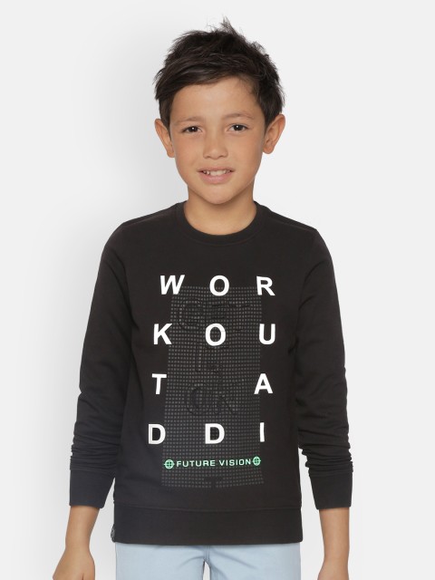 

Monte Carlo Boys Black Pure Cotton Printed Sweatshirt