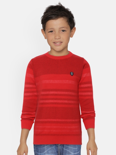 

Monte Carlo Boys Red & Navy Striped Pullover