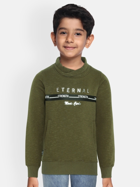 

Monte Carlo Boys Olive Green Printed Sweatshirt