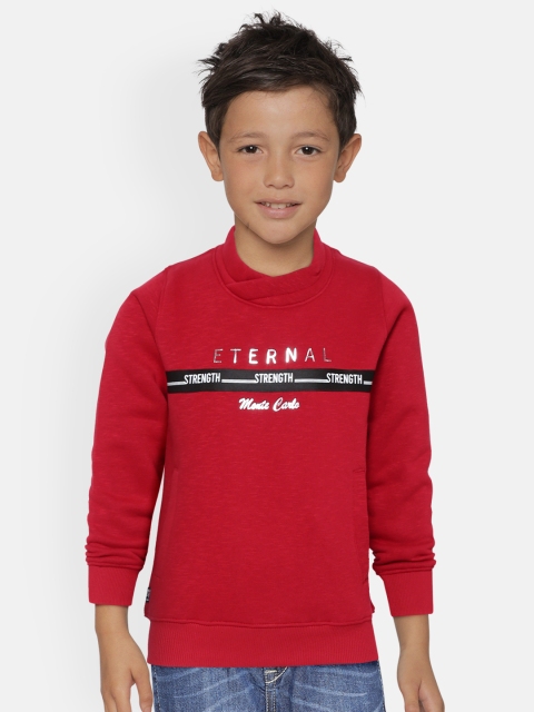 

Monte Carlo Boys Red & Black Typography Print Sweatshirt