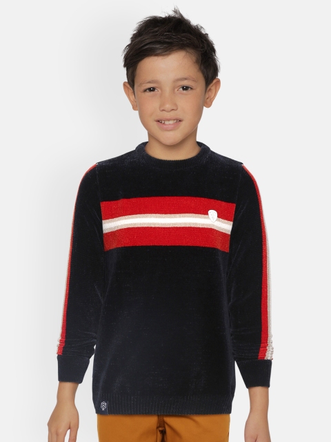 

Monte Carlo Boys Navy Blue & Red Striped Pullover
