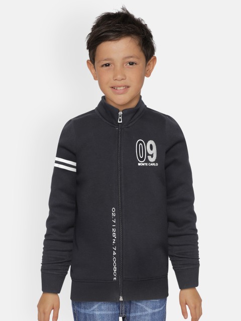 

Monte Carlo Boys Navy Blue Brand Logo Print Sweatshirt with Alphanumeric Print Detail