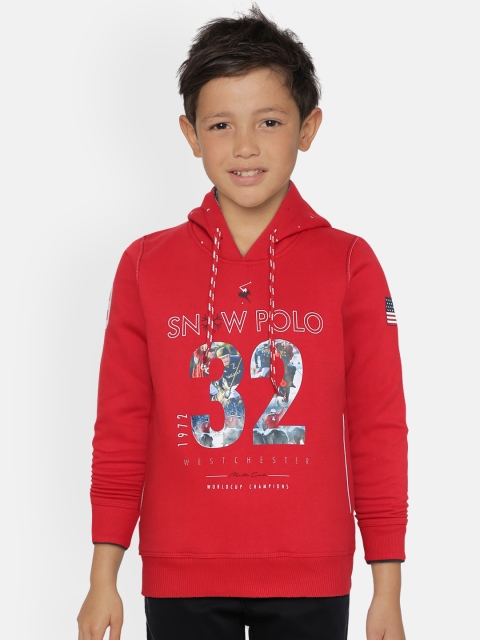 

Monte Carlo Boys Red & White Typography Print Hooded Sweatshirt