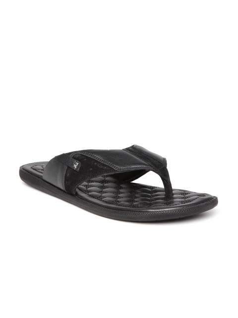

Franco Leone Men Black Leather Sandals