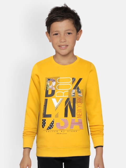 

Monte Carlo Boys Mustard Yellow & Black Typography Print Sweatshirt
