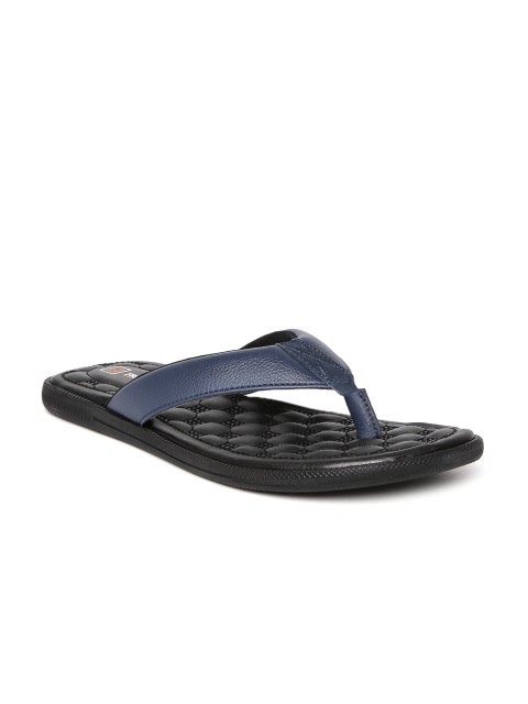 

Franco Leone Men Navy Leather Sandals, Navy blue