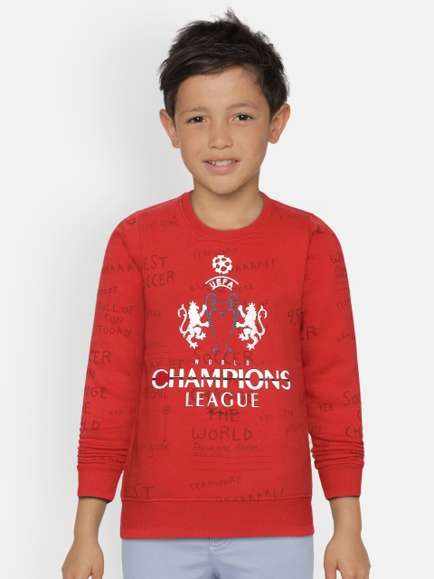 

Monte Carlo Boys Red Typography Print Sweatshirt