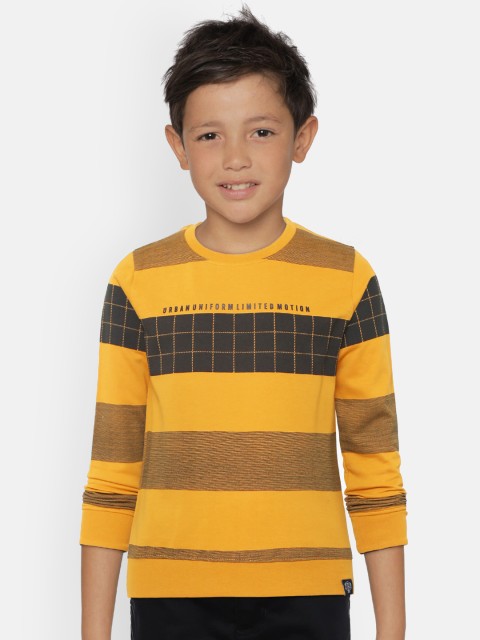 

Monte Carlo Boys Mustard Yellow & Black Striped Sweatshirt