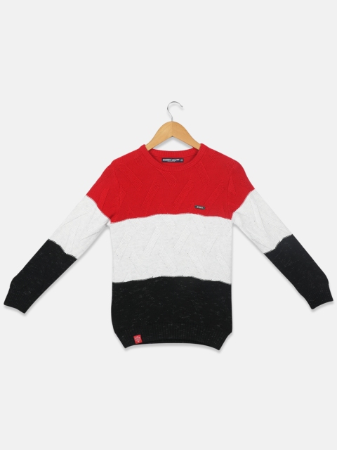 

Monte Carlo Boys Red & White Colourblocked Pullover Sweater