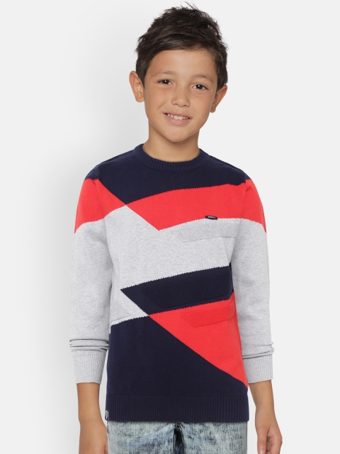 

Monte Carlo Boys Red & Navy Colourblocked Pullover