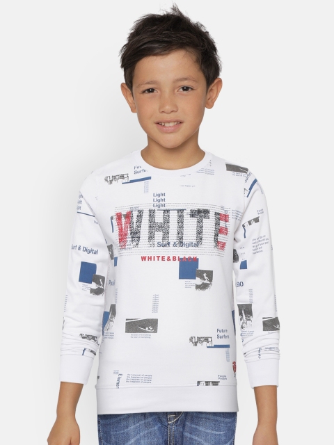 

Monte Carlo Boys White & Blue Typography Print Sweatshirt